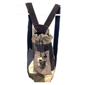 Phish patchwork corduroy backpack